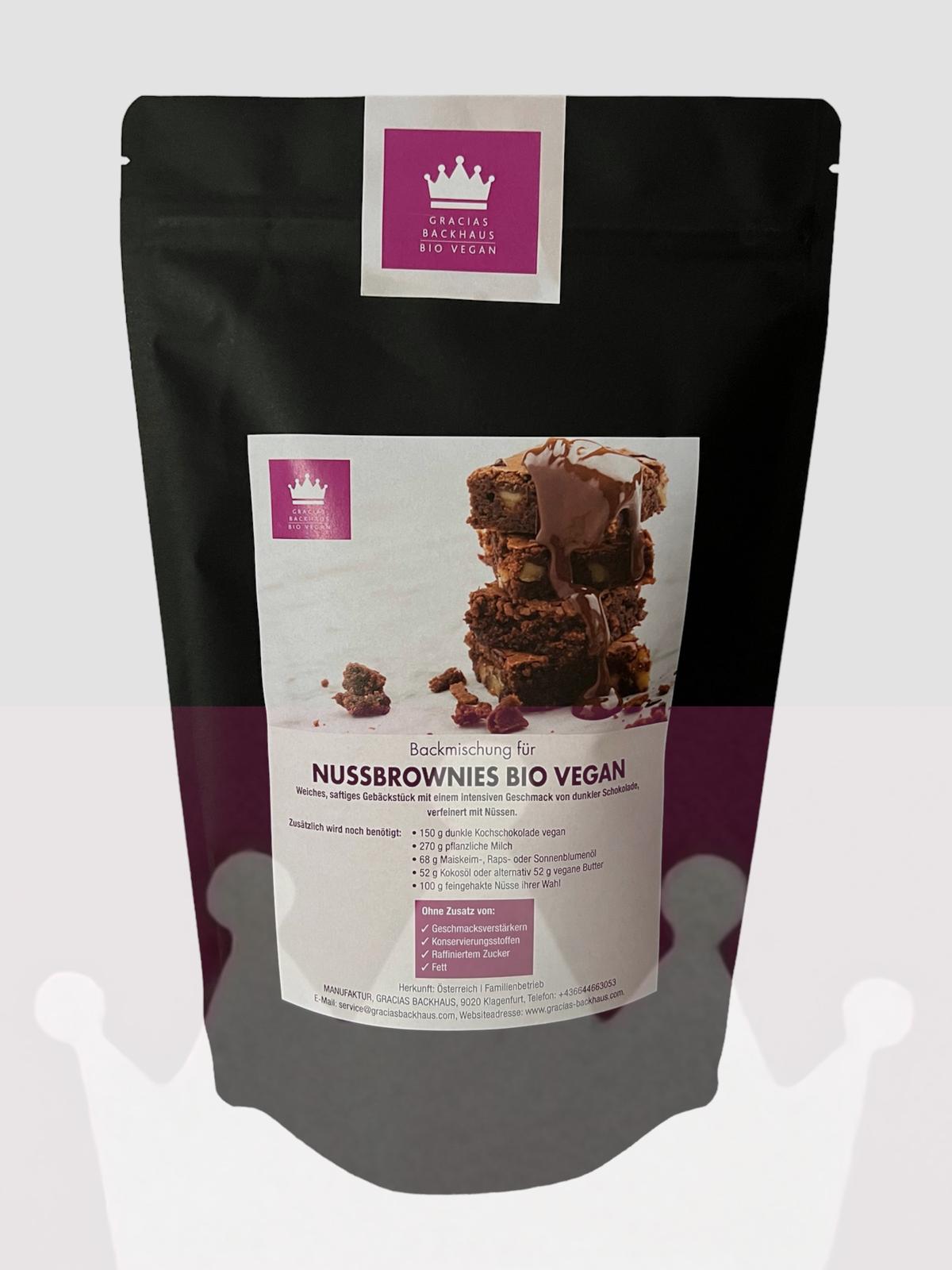NUSSBROWNIE - BACKMISCHUNG BIO l VEGAN l LAKTOSEFREI