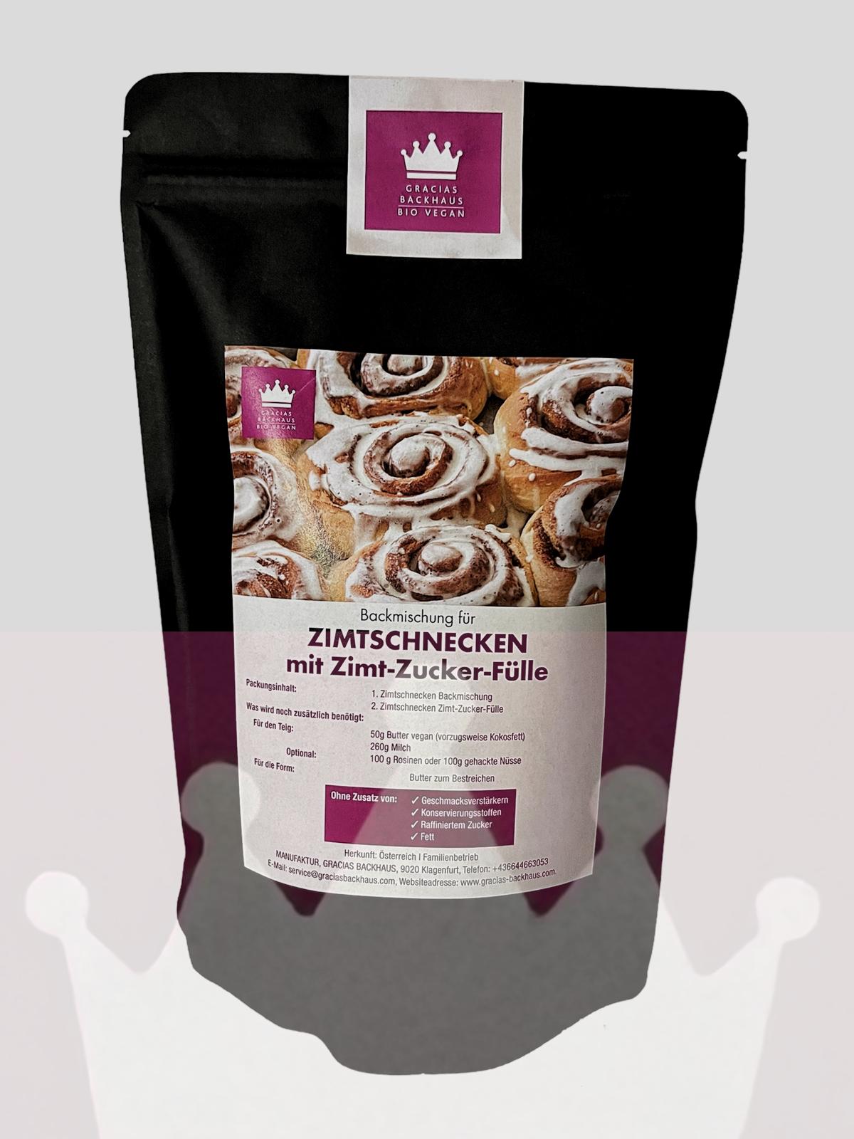 ZIMTSCHNECKEN mit ZIMTFÜLLE - BACKMISCHUNG BIO l VEGAN l LAKTOSEFREI