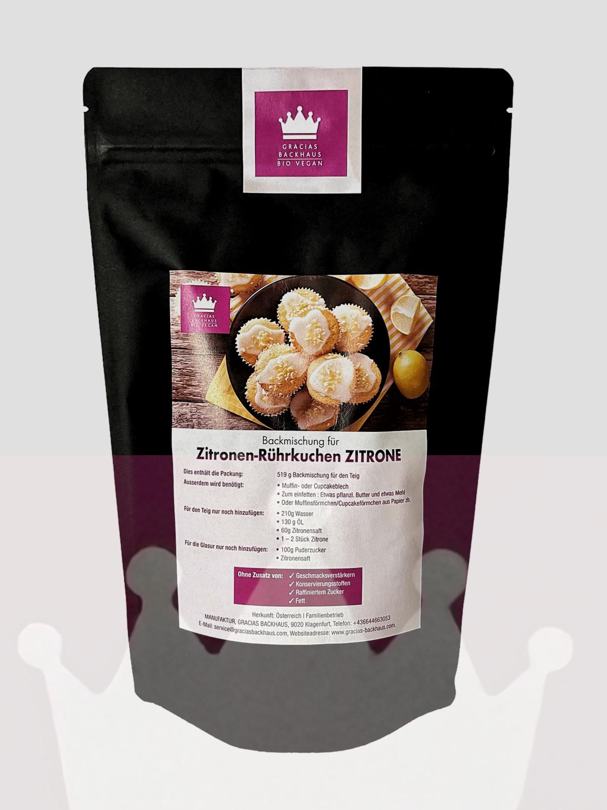 ZITRONENCUPCAKE - BACKMISCHUNG BIO l VEGAN l LAKTOSEFREI