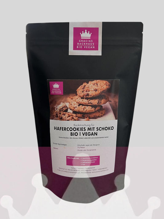 HAFERCOOKIES MIT SCHOKI BIO l VEGAN l LAKTOSEFREI