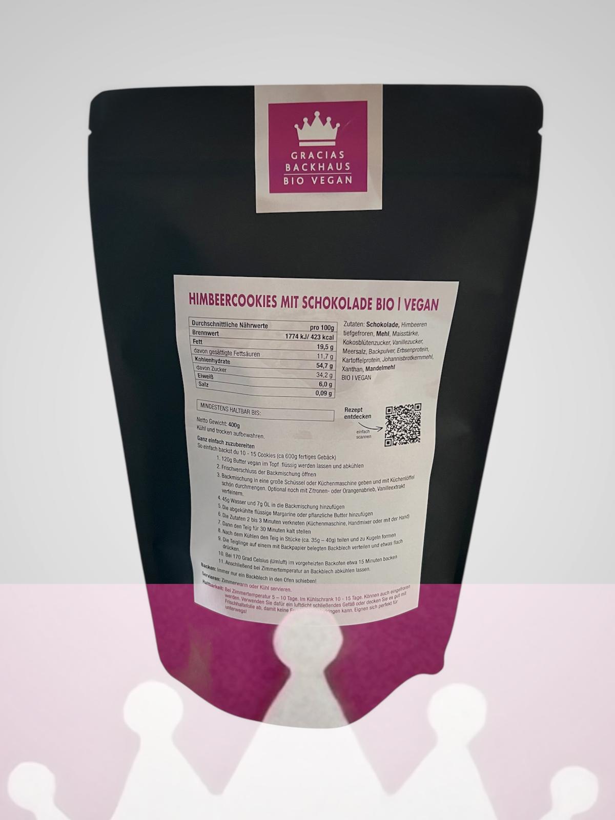 HIMBEER-SCHOKO-COOKIE | REIN PFLANZLICH (100% vegan)